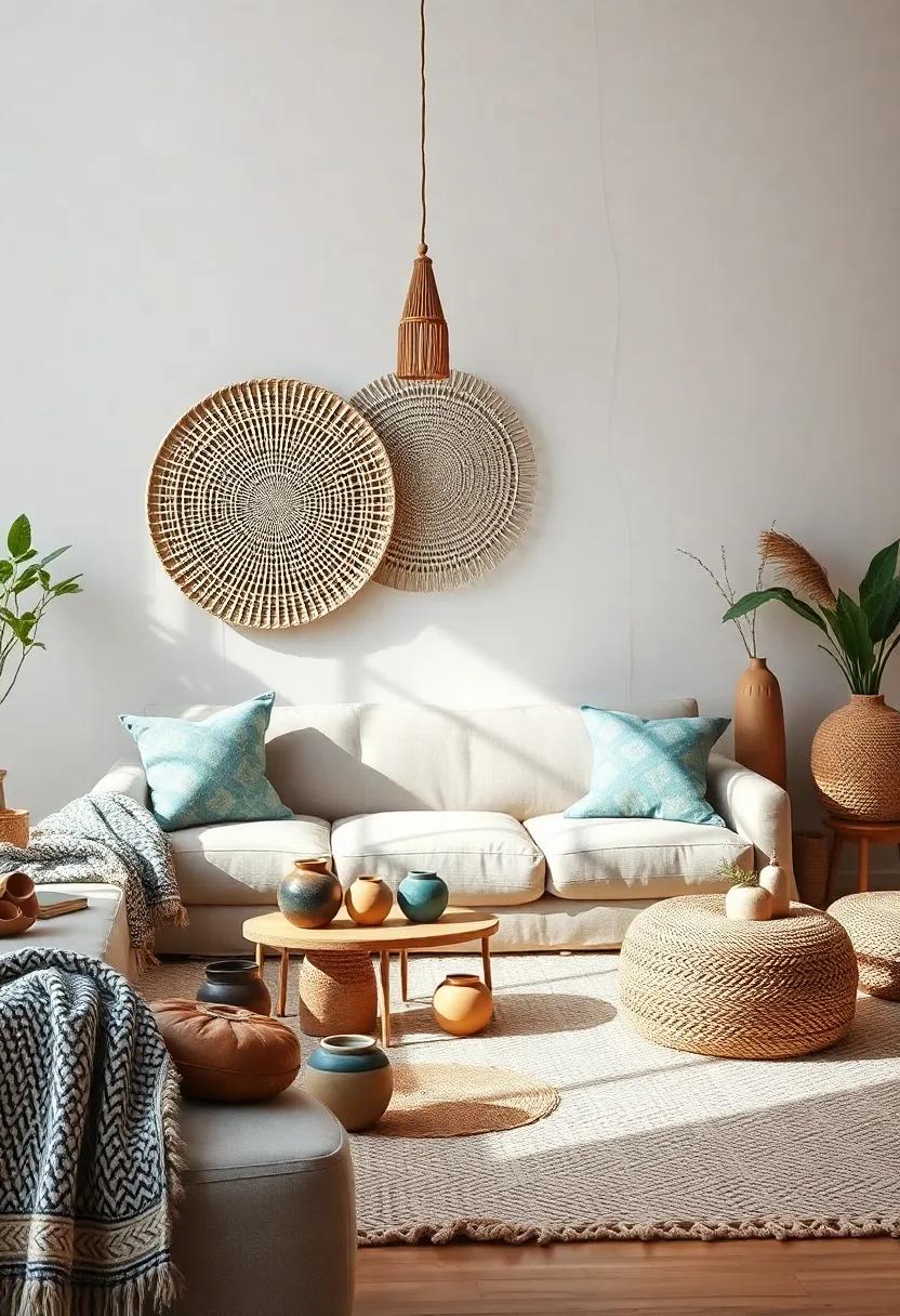 Incorporate handmade pottery pieces as both decor and functional items to enhance the bohemian vibe