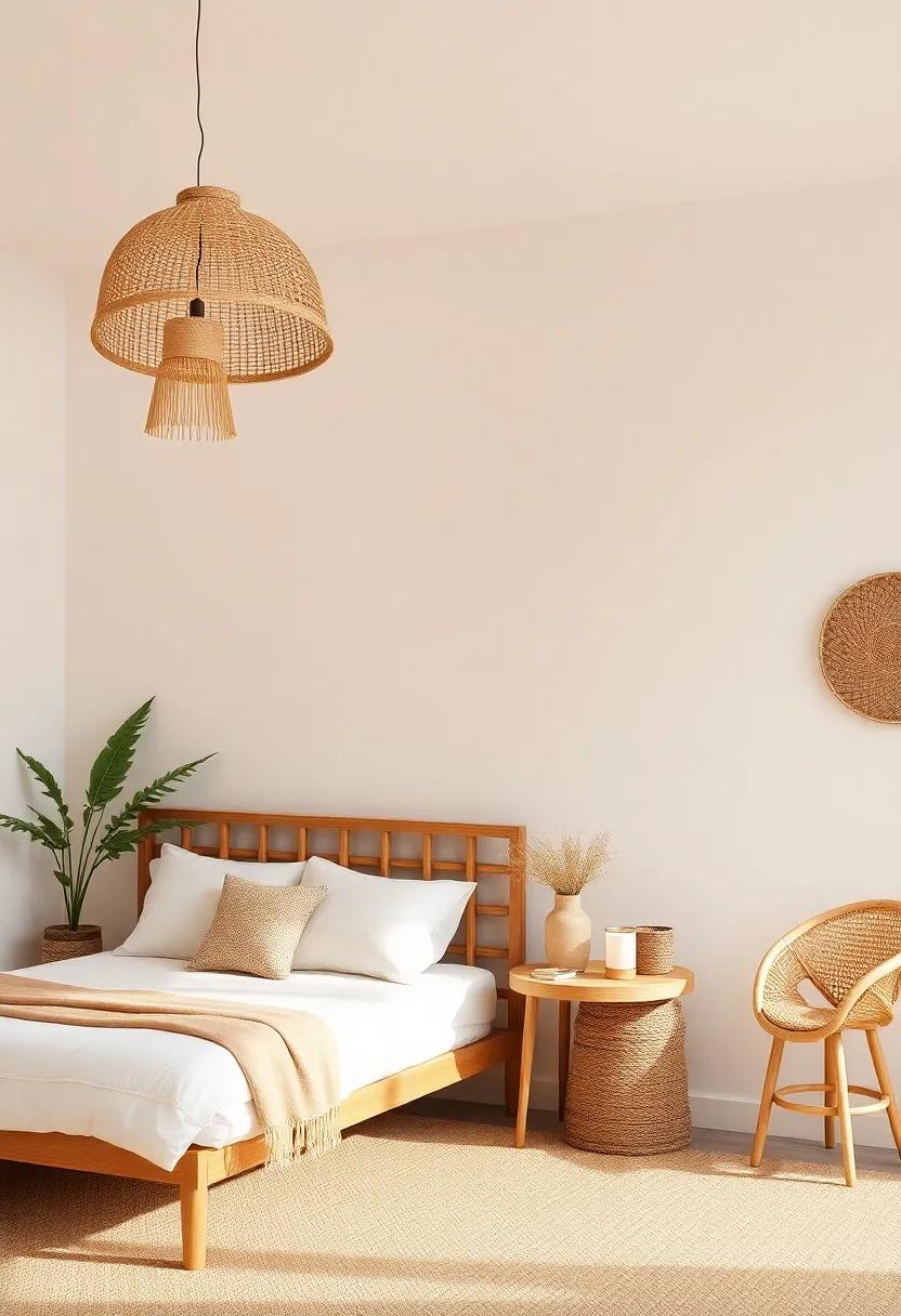 Juxtaposing Naturals: Incorporating ⁣Rattan and ‍Wood ‌Elements ‌in ‍a Boho Space