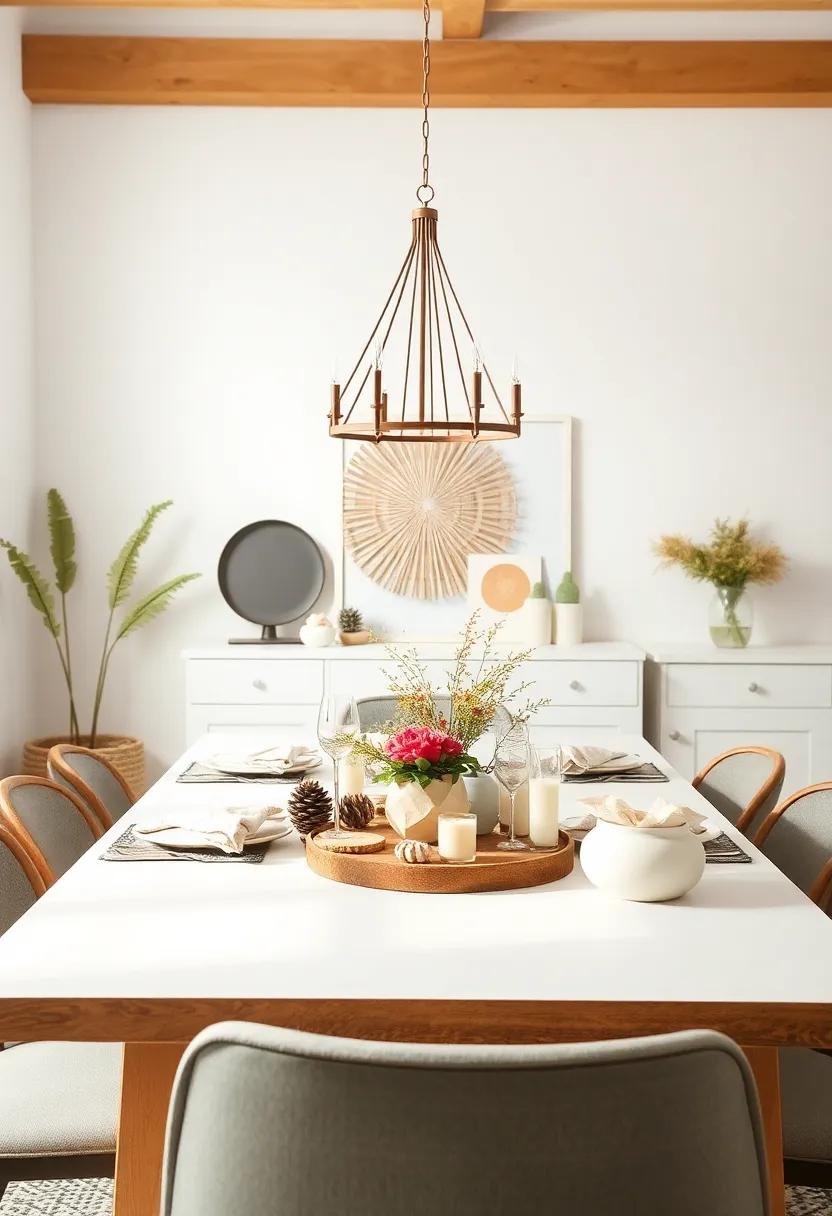 seasonal Decor Swaps: Change out decor elements with the seasons, bringing in items like pumpkins or pinecones for fall, and fresh flowers for spring