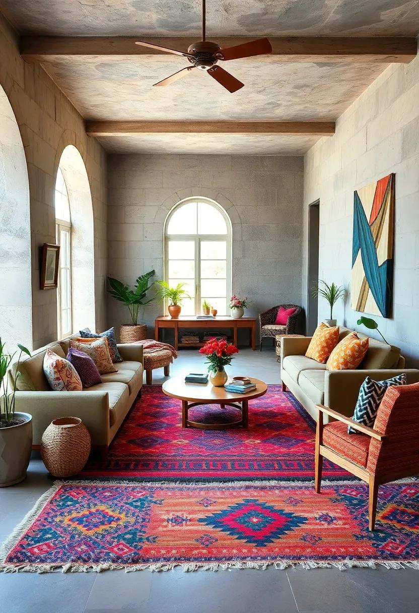 Embrace Kilim Rugs: Use‌ colorful, patterned kilim rugs to add warmth and texture to your floors ‌while ⁢anchoring your design