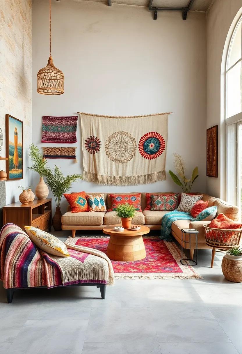 Layer⁢ Textiles: Combine various textiles like throws, ⁣cushions, and wall hangings in different patterns and⁣ hues to create​ a cozy, eclectic vibe