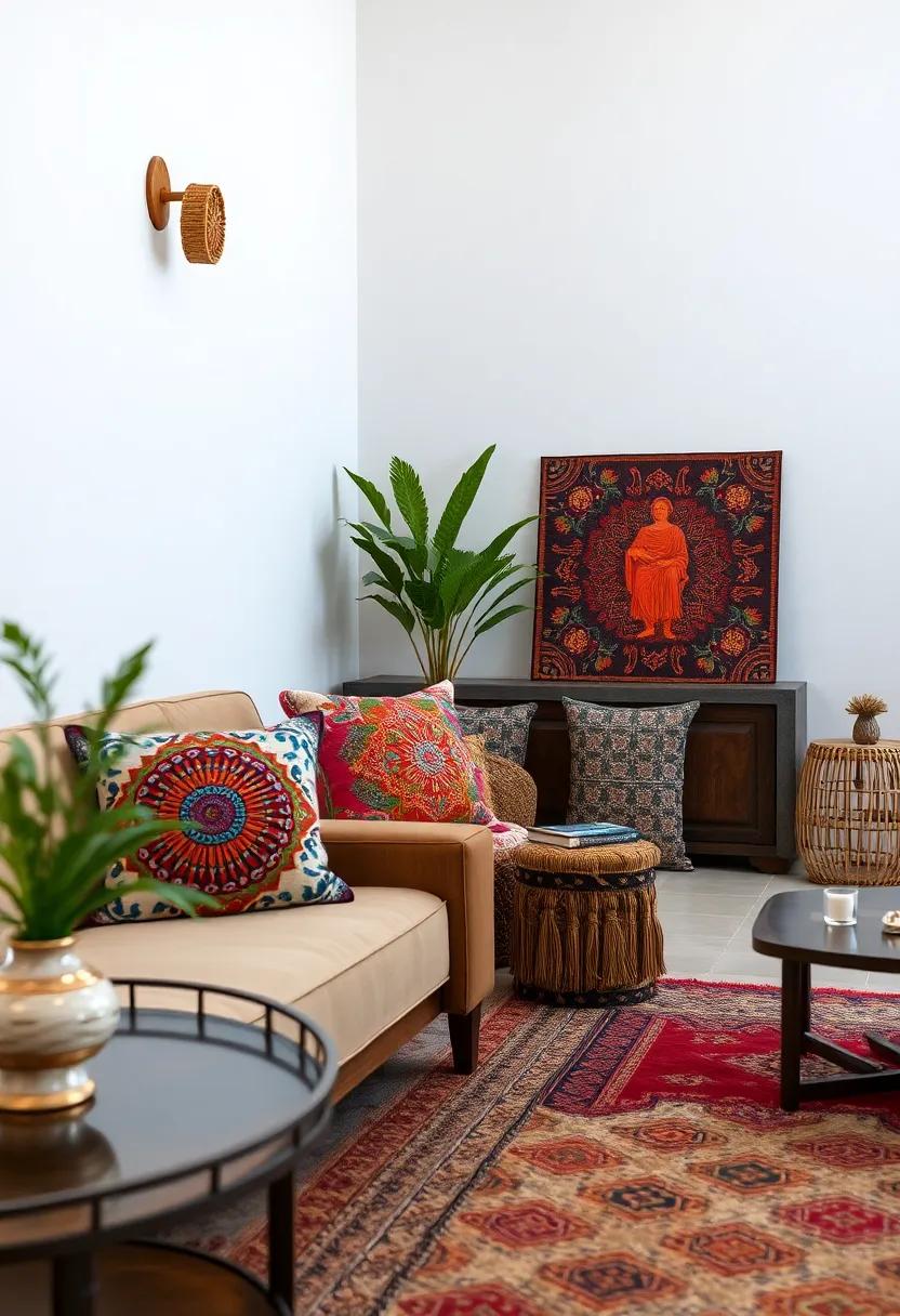 Artistic Throw Pillows: Adorn⁣ furniture with artistic ⁣throw pillows that ​feature intricate designs and vibrant ​colors for added⁤ comfort ‍and style