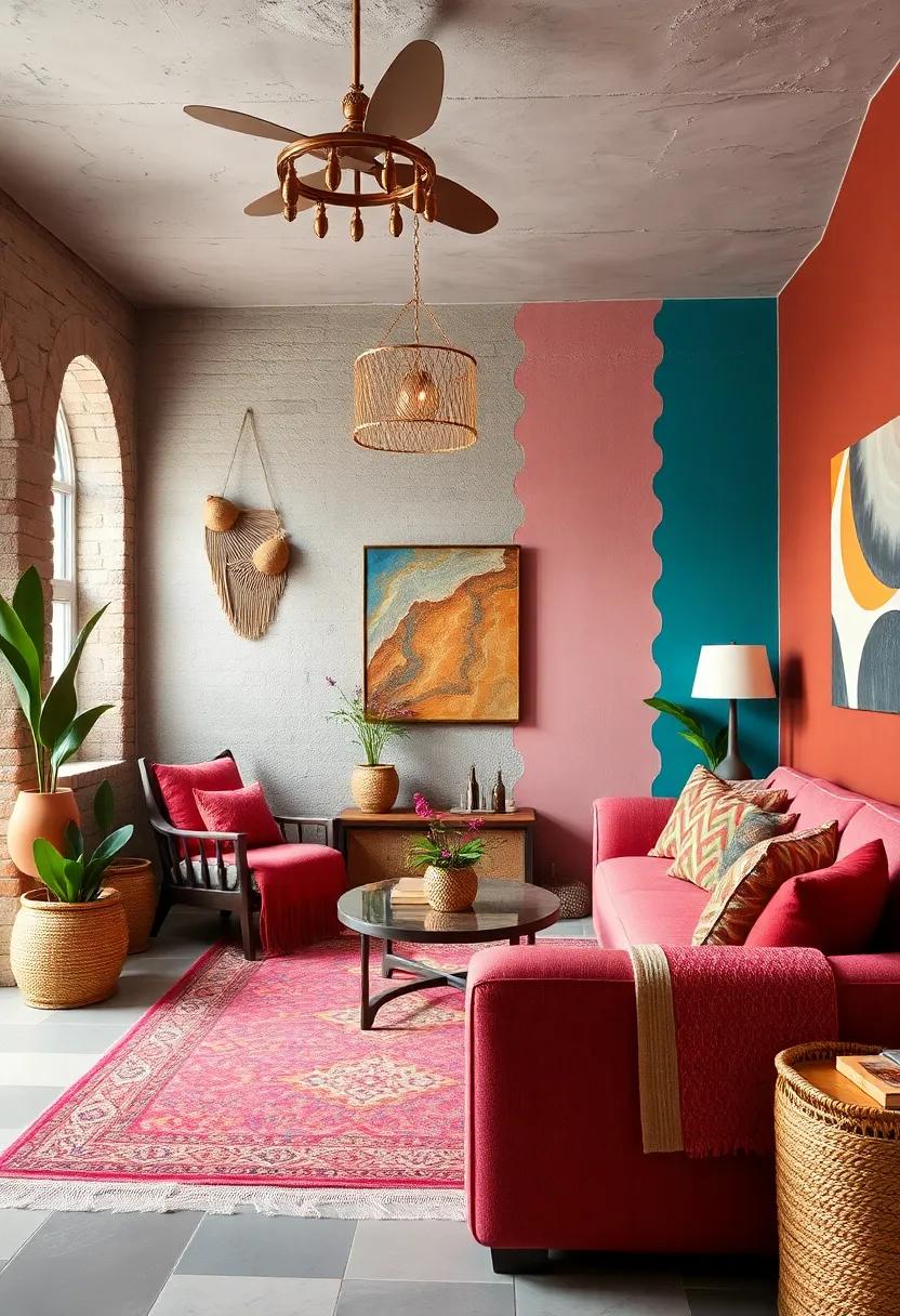 Colorful Accent Walls: Paint an accent wall‍ in a bold, unexpected color‌ or ‍use peel-and-stick wallpaper ​to make a statement