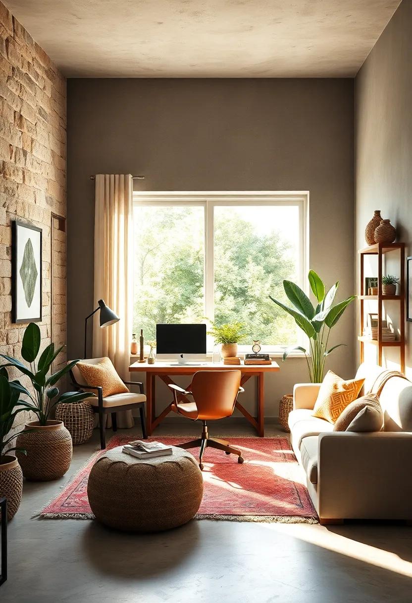 Utilize Natural Light: Position your desk near large windows to maximize sunlight and keep the space bright and energizing throughout the day