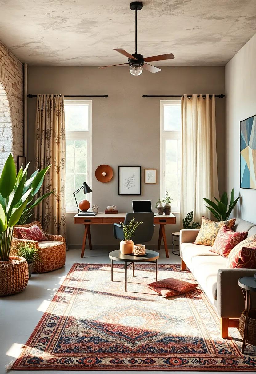 Layer Your Textiles: Mix and match vibrant patterns with soft textures in your curtains, throw pillows, and rugs to add depth and warmth to the room