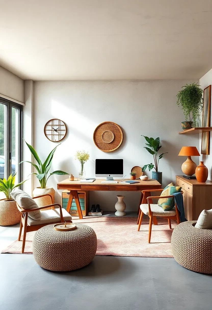 Choose an Artisan Desk: Look for handcrafted desks made from reclaimed wood or unique materials to add authenticity and charm to your office setup