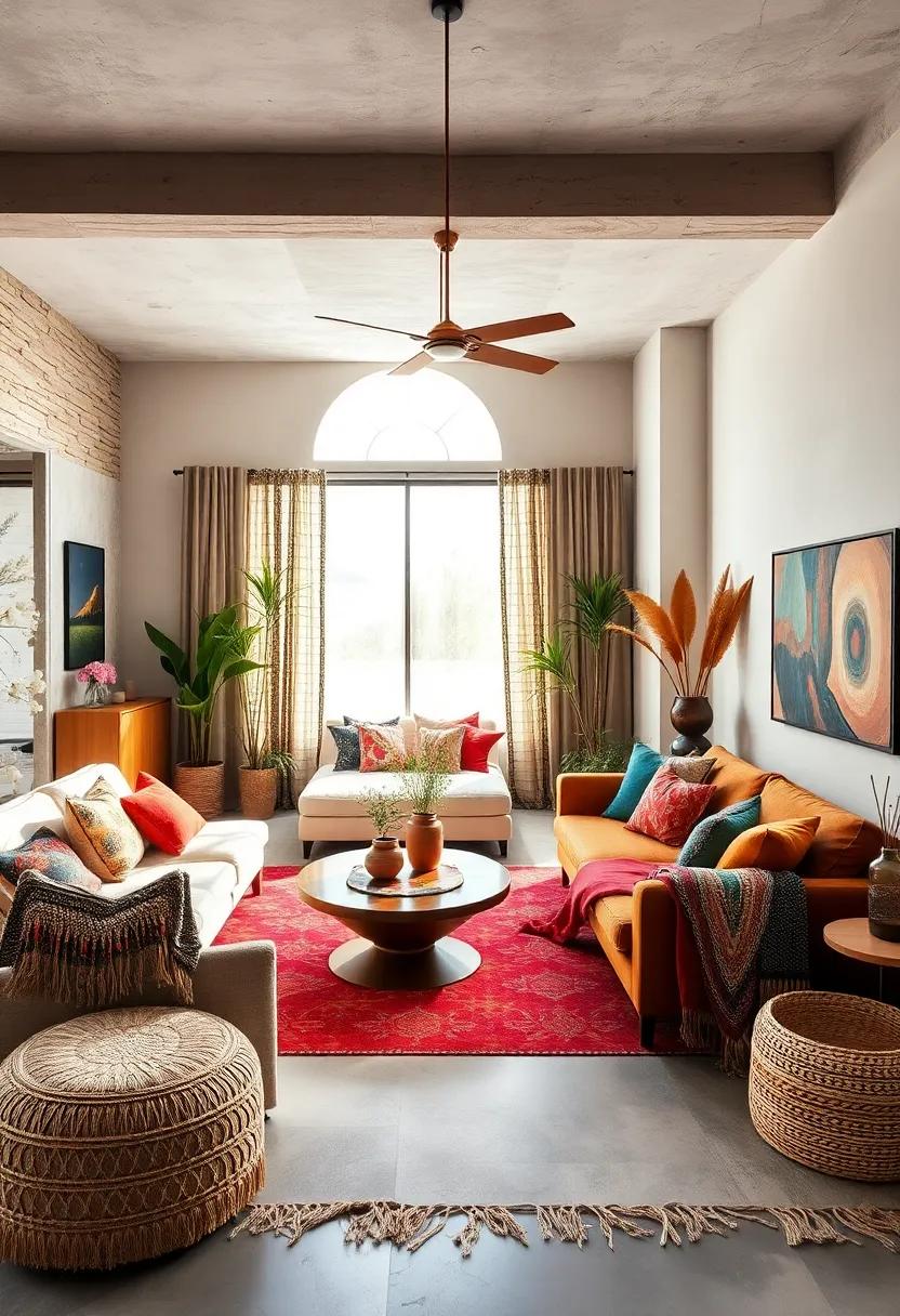 Colorful Layering: Creating Depth with Textiles ⁢and Fabrics