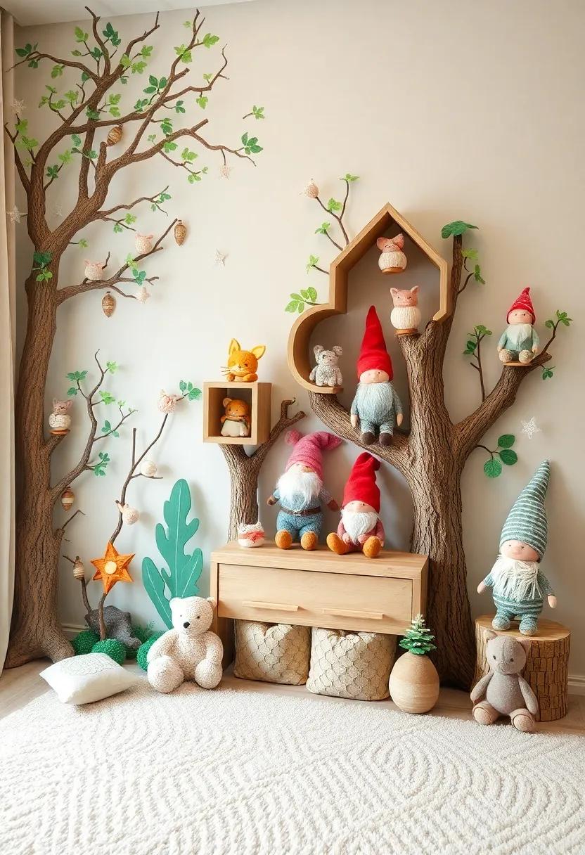 Enchanted Forest: Create a magical woodland vibe where plush fairies and gnomes sit among ​tree-shelf displays, inspiring ⁣a ​love ​for​ fantasy and imagination