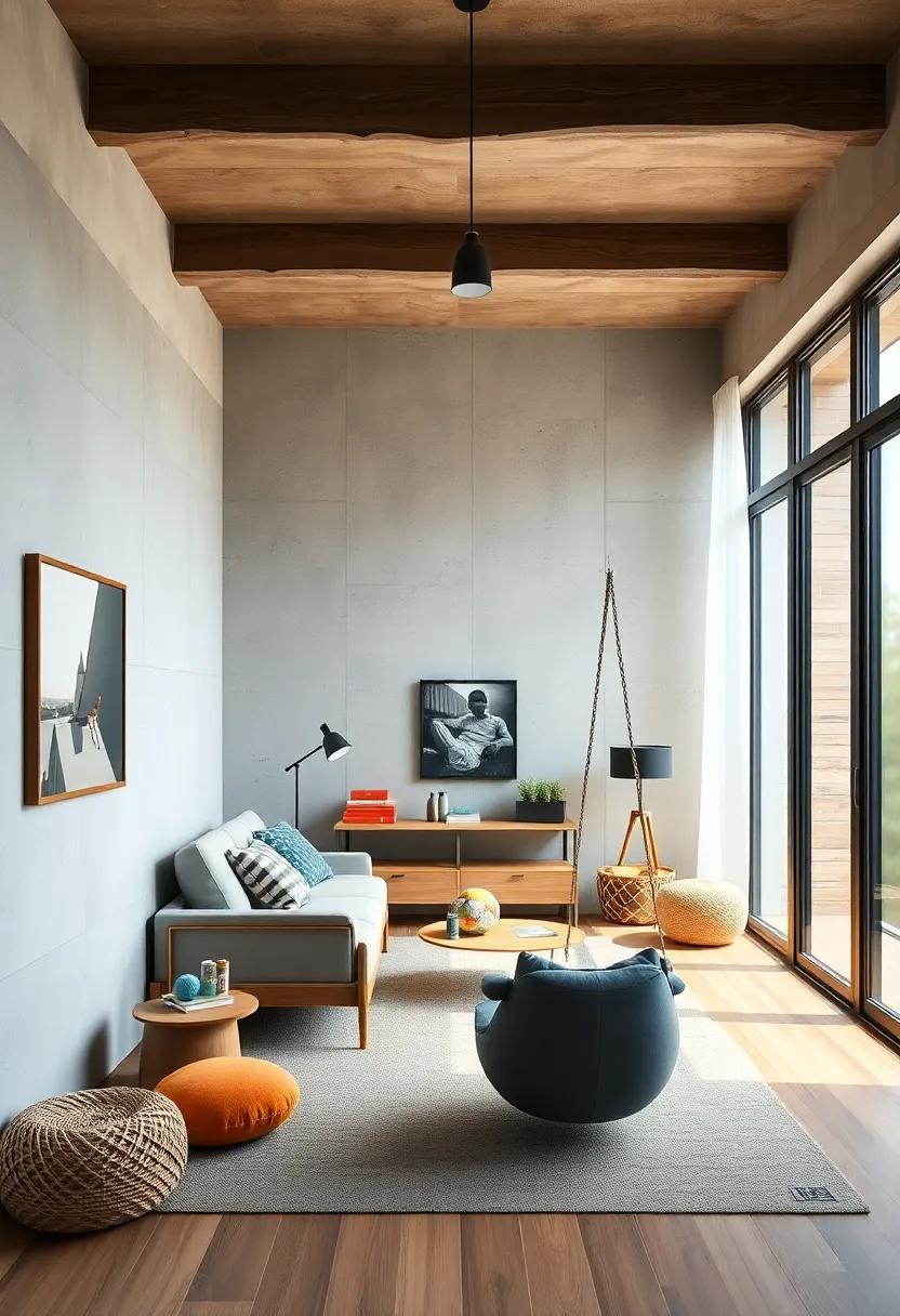 Animal Kingdom: Choose a fun hanging chair shaped like an animal, transforming the room into a playful space that sparks joy and imagination