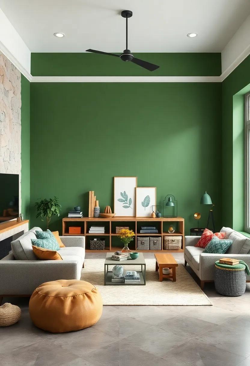 Forest Green: Bring the outdoors in with a rich forest green that instills a sense of adventure and connection to nature, perfect for play and exploration