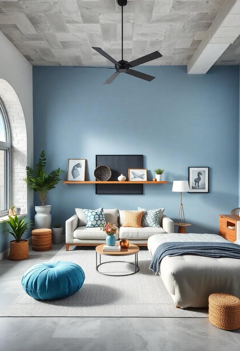 Pale Blue: Evoke feelings of calm and peace with a pale blue that allows for ample expression while maintaining a serene vibe