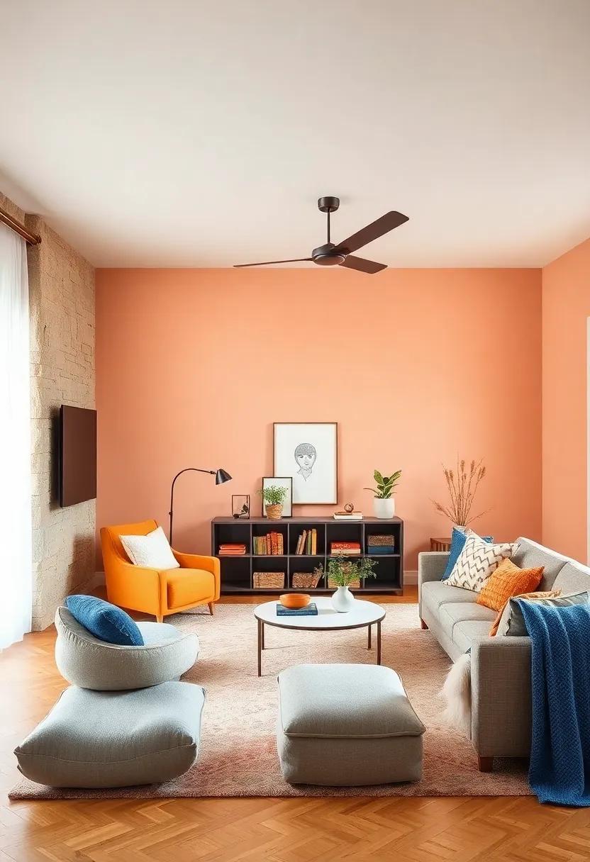 Subtle Peach: Introduce warmth and friendliness with subtle peach, a playful yet comforting option that creates a welcoming environment