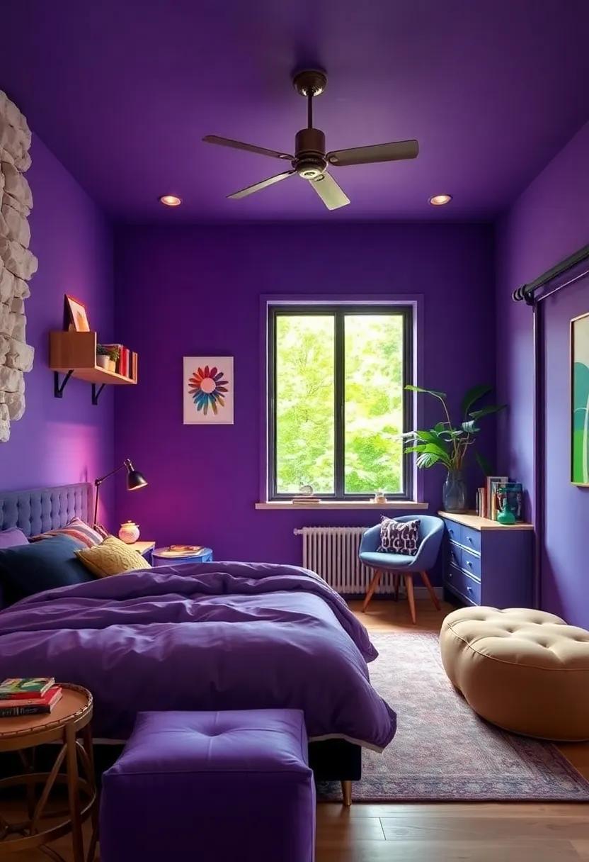 Vibrant Purple: Inspire creativity with a vibrant purple, stimulating imagination and offering a unique, eye-catching look in any boy's room