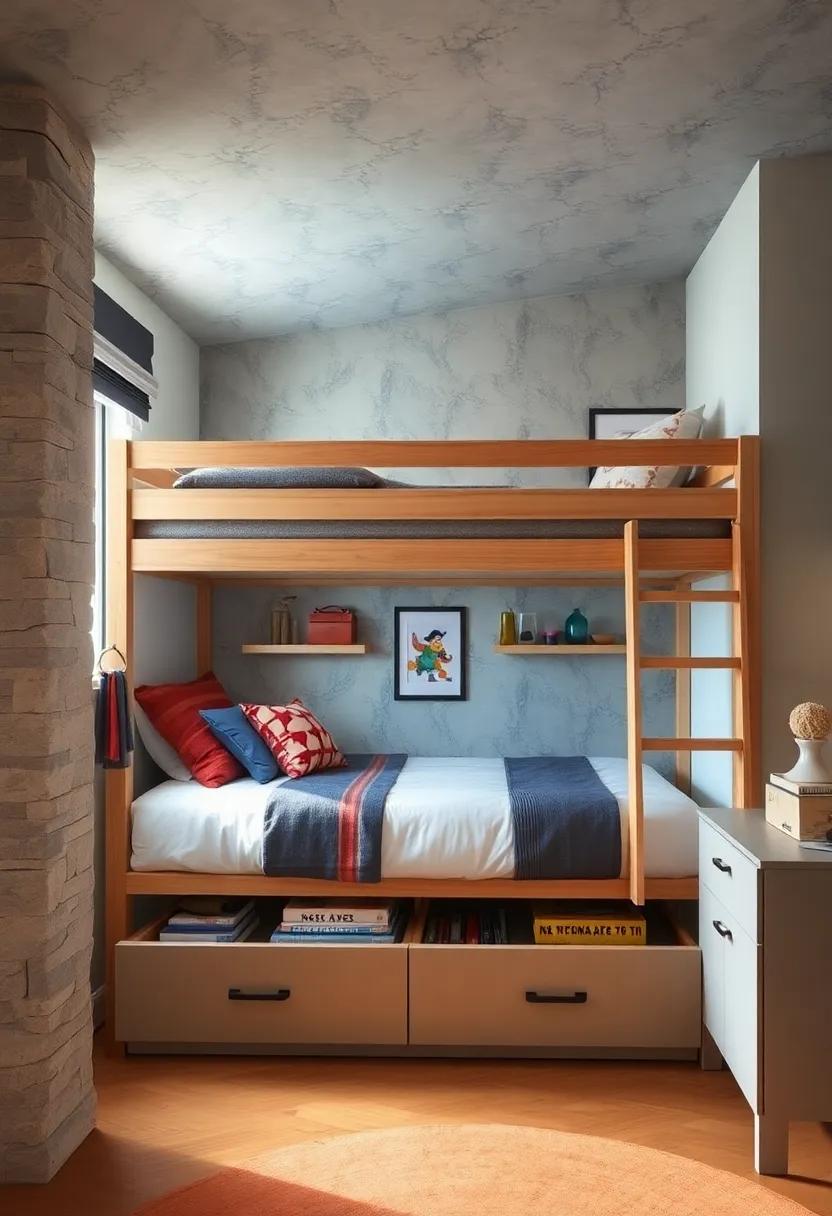 Transform a classic twin bed ​into a multifunctional space with⁣ a custom-built loft that features hidden drawers underneath⁣ for ⁢toys and books