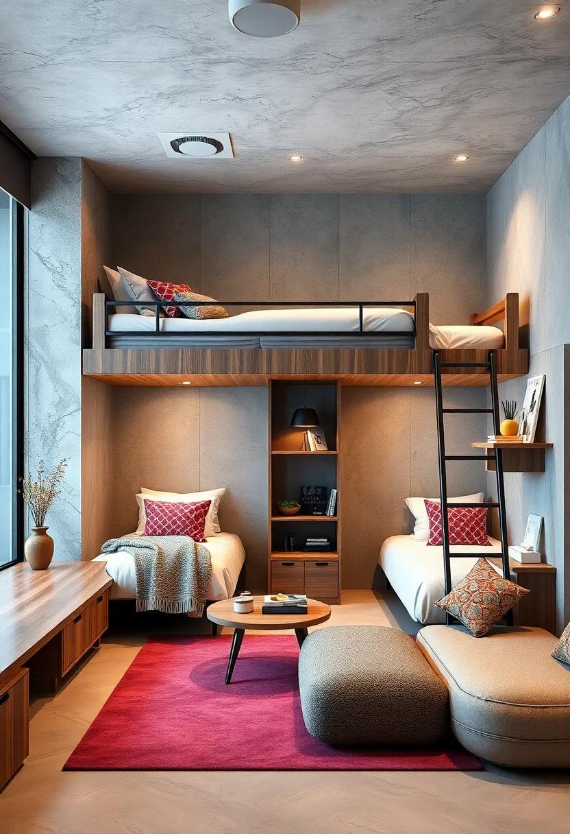 Creative Bunk Beds with Integrated Study Areas for Young Scholars