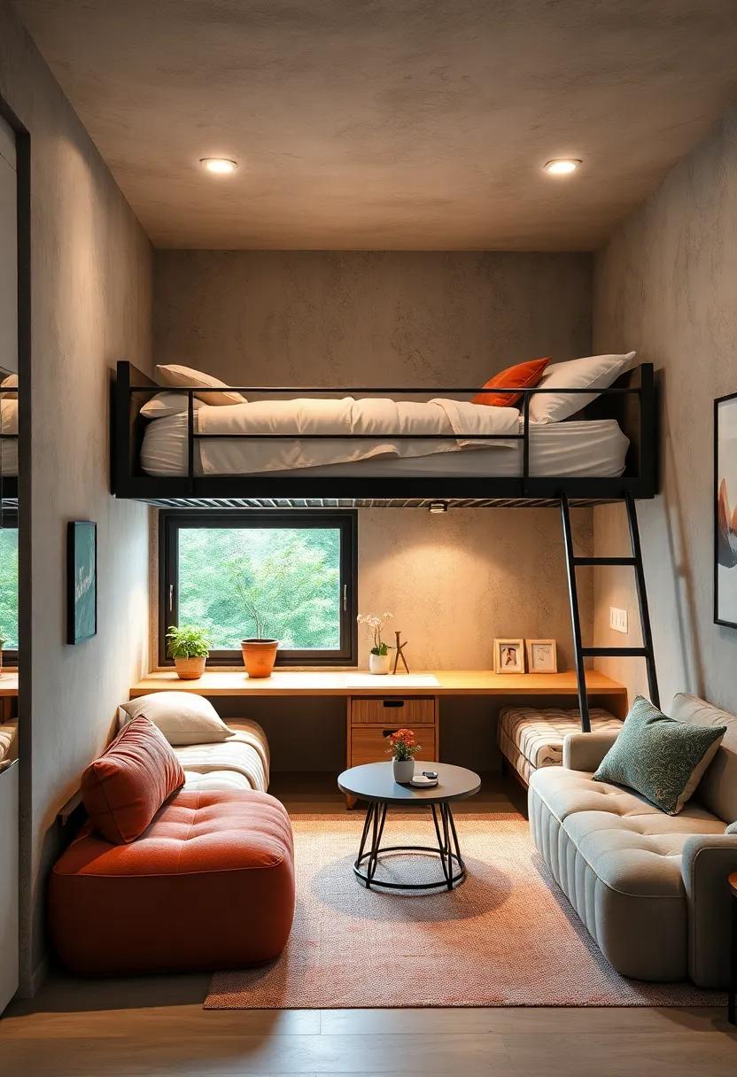 Space-Saving Bunk Beds with Built-in Desks for Compact Living