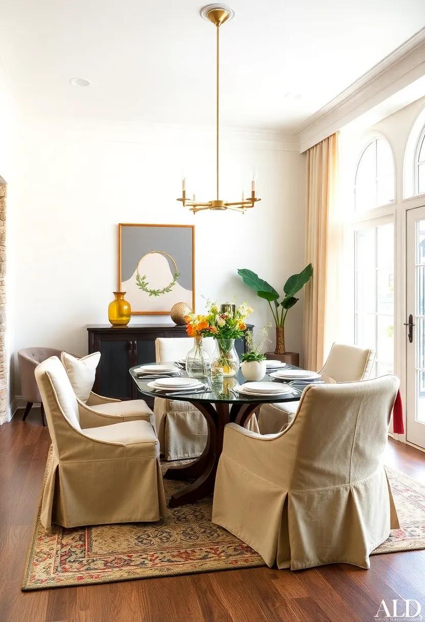 Fabric Slipcovers:⁢ Use inexpensive fabric to create slipcovers⁢ for your chairs,‍ instantly ‍upgrading their look and protecting the original upholstery