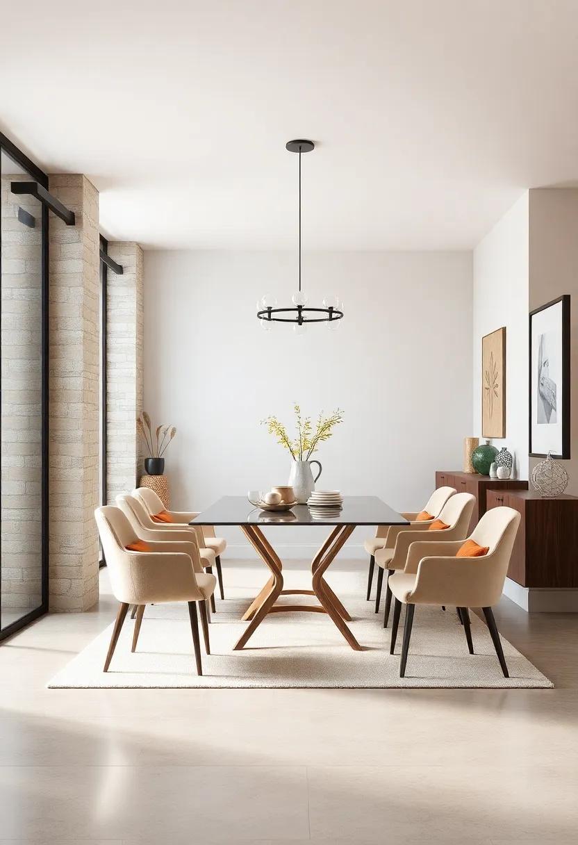 Minimalist Dining Set: Consider sleek,⁣ minimalist ⁣furniture that offers a modern touch while being​ easy on⁤ the wallet
