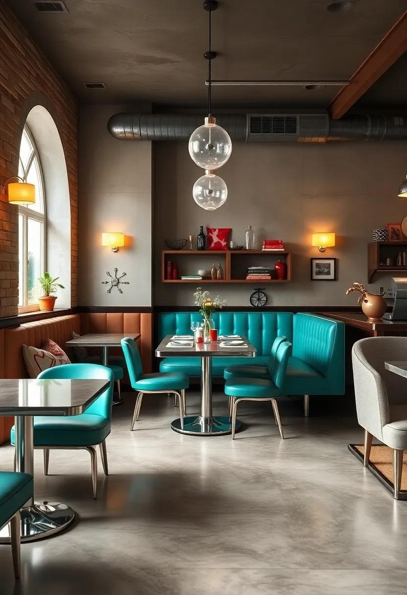Retro Diner:‌ Embrace⁣ nostalgia with diner-inspired seating, bright⁢ color schemes,​ and chrome accents that ​add a fun ⁤touch to dining