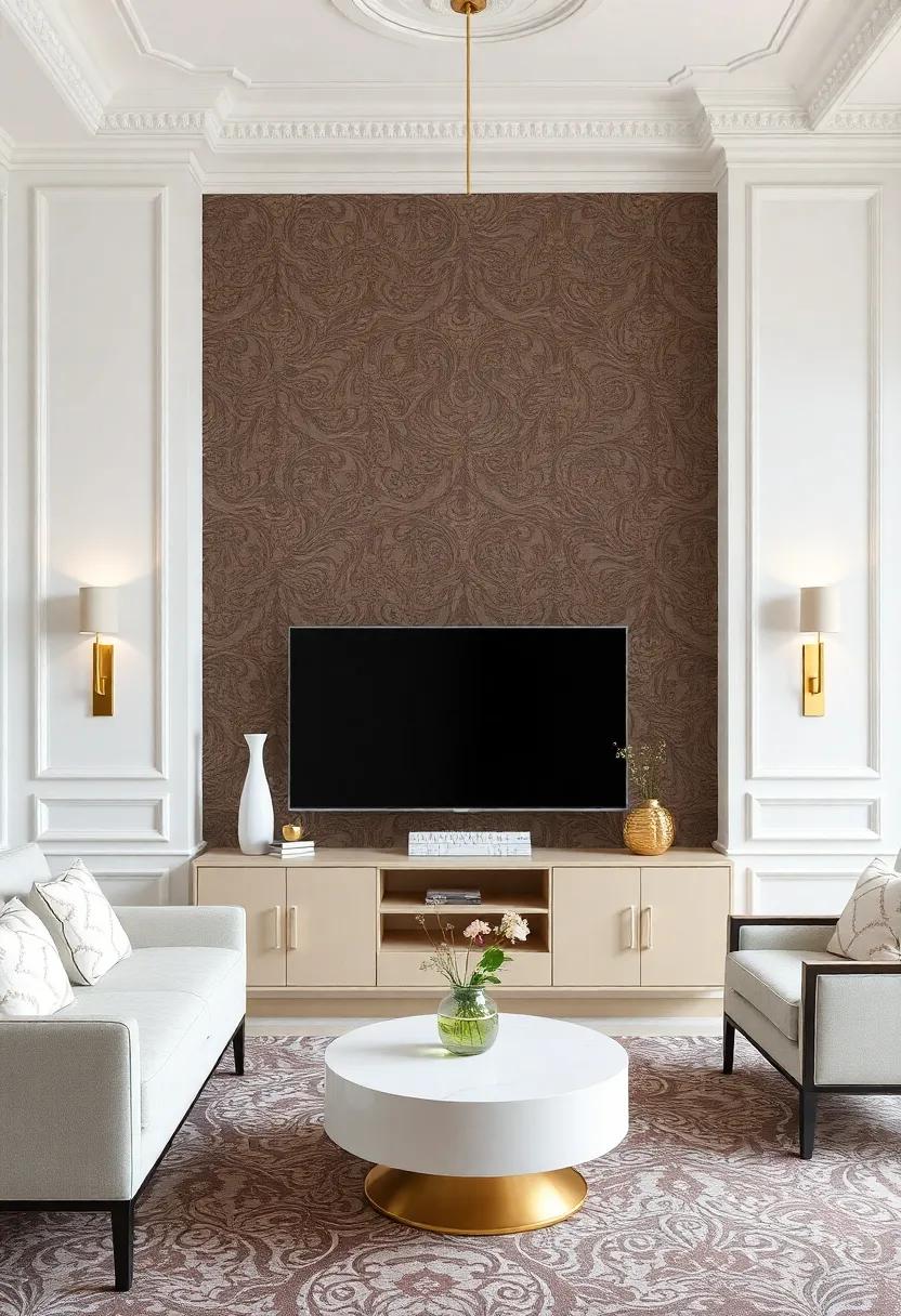 Reviving Elegance with Classic Patterns in Living Room Wallpaper
