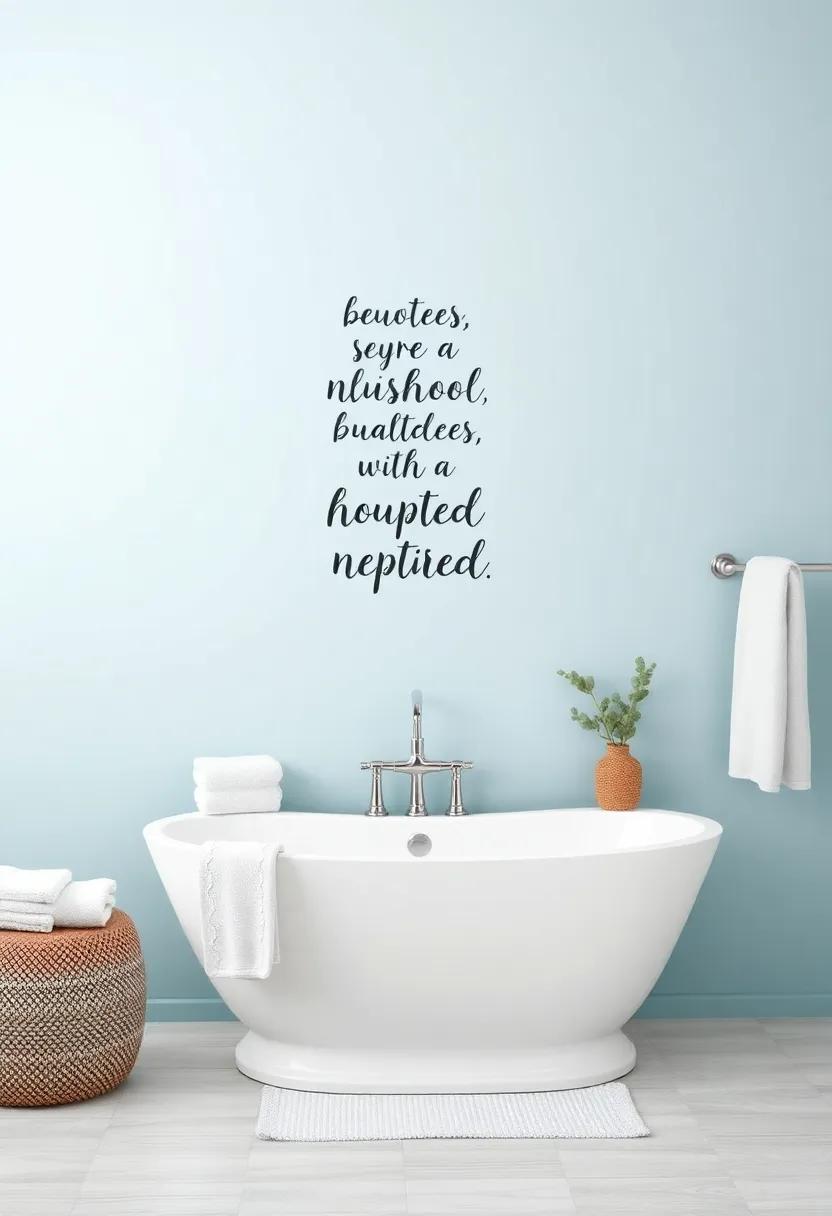Adorning your Bathroom with Inspirational Quotes for a Coastal Retreat