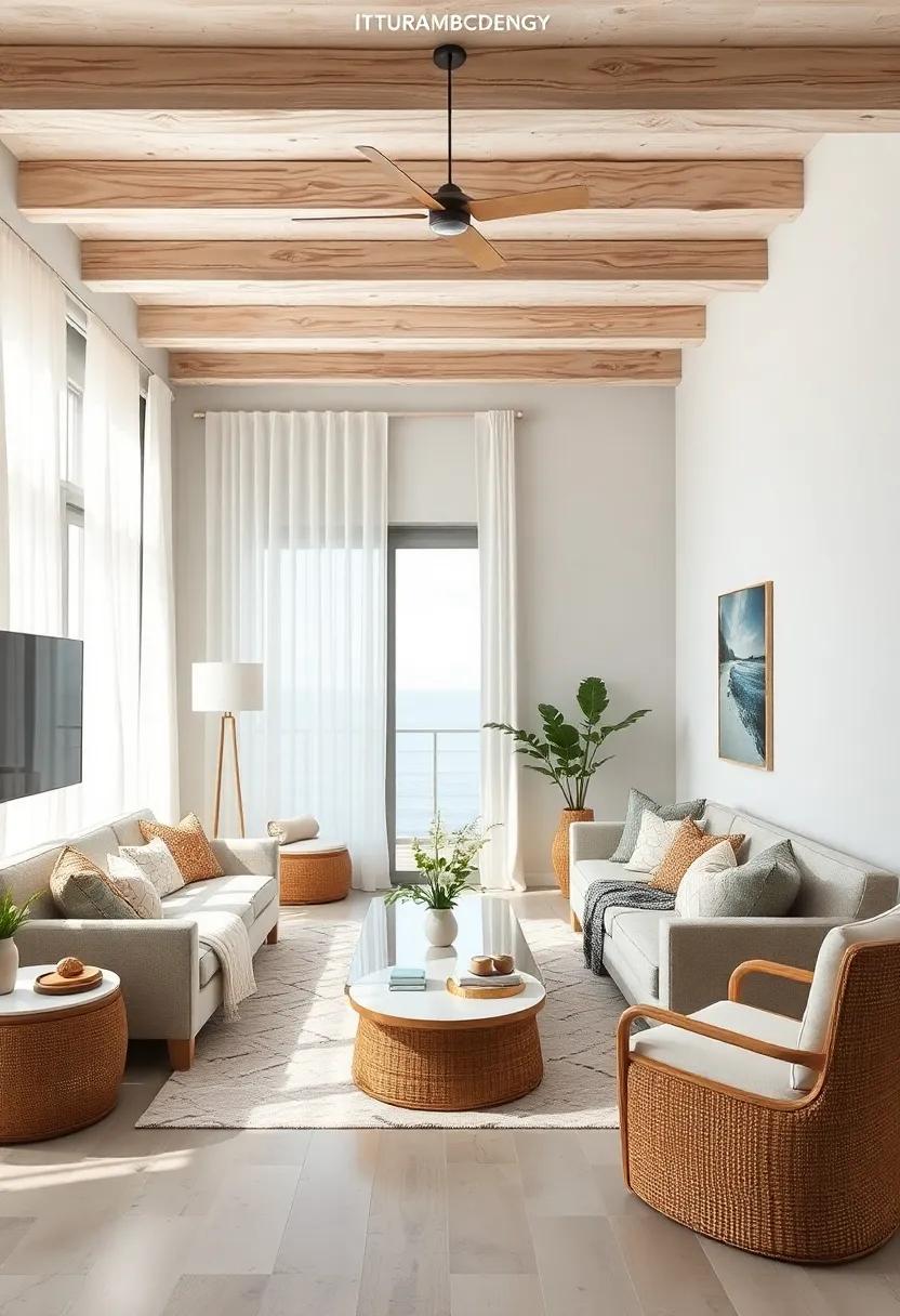 Use Light,flowing Fabrics: Opt for sheer curtains or linen throws to create a breezy vibe,allowing natural light to filter through while keeping the space bright