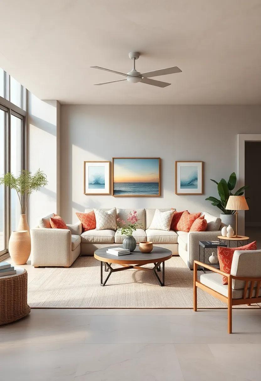 Create a Reading Nook: Install a comfy chair with nautical-inspired cushions and a soft throw to create a cozy corner reminiscent of a beachside retreat