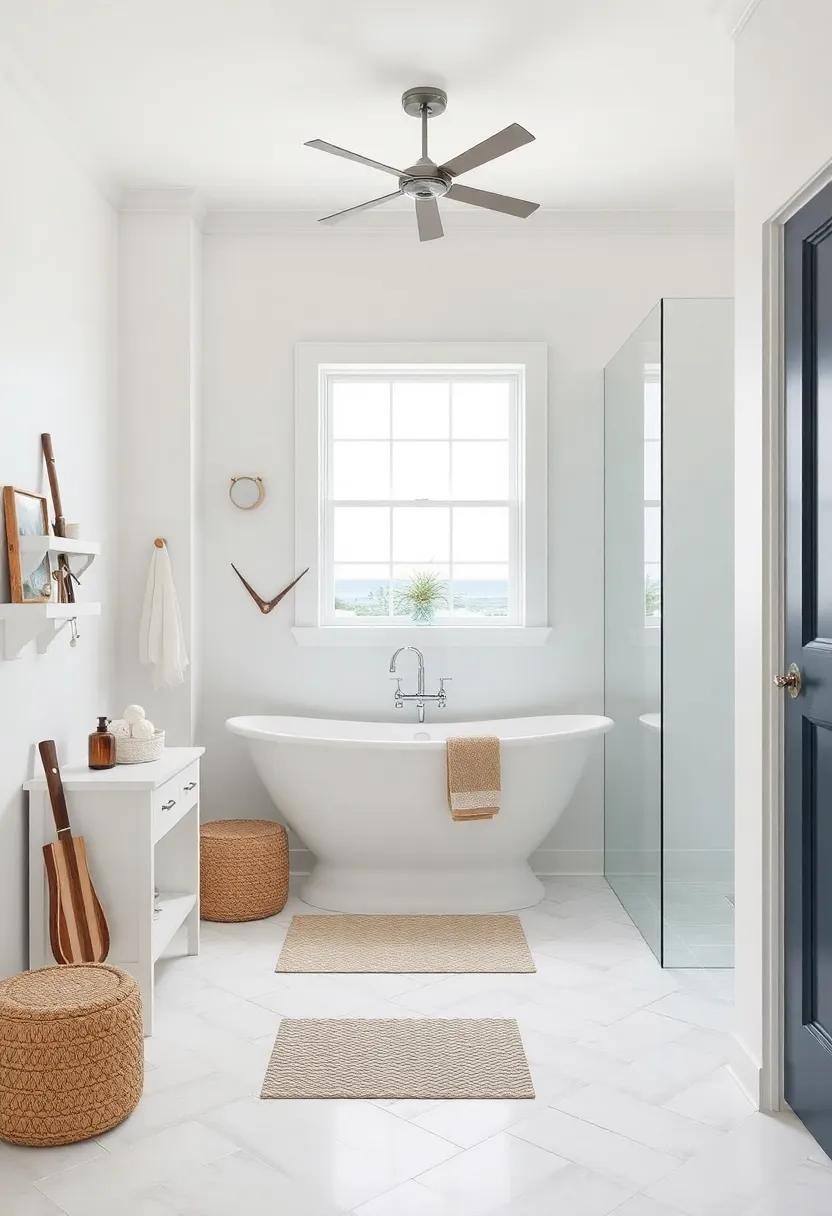 Vintage Coastal Finds: Incorporate vintage decor pieces like nautical maps or antique fishing gear for added character