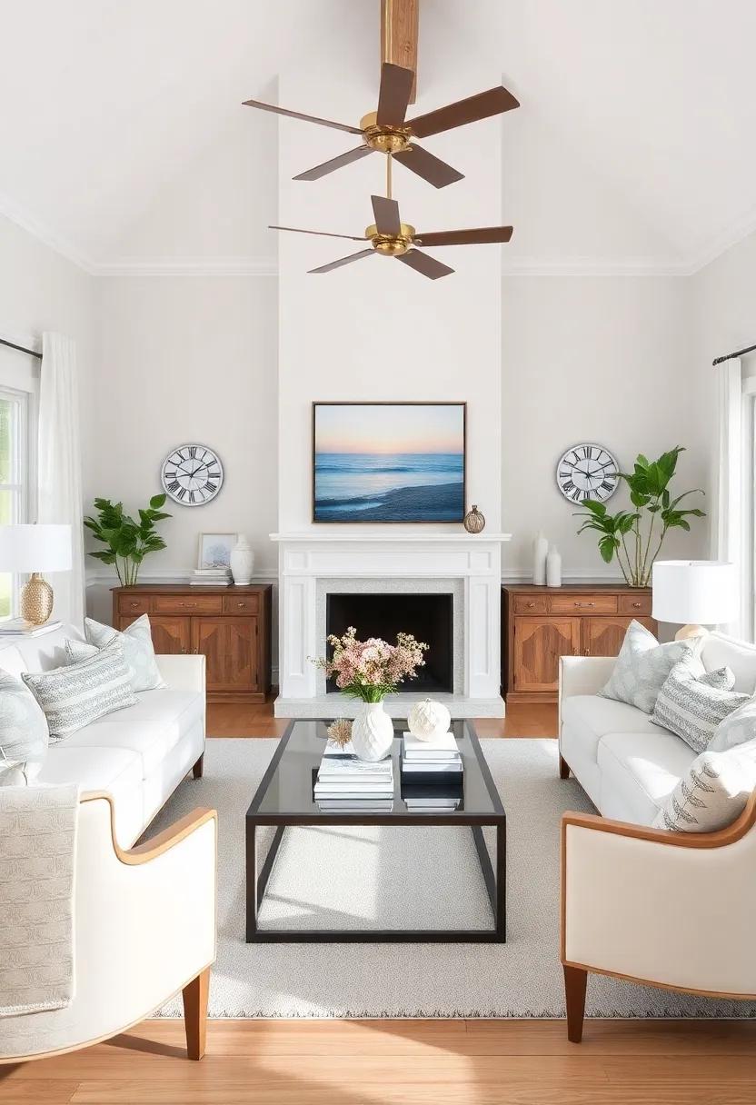 Embodying ‍Coastal Charm ⁢With Timeless Nautical Stripes in Living Room Décor