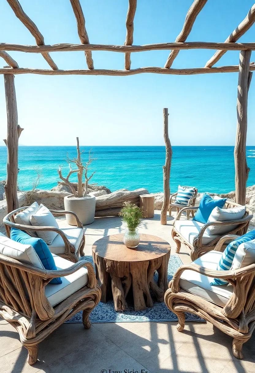 Nature’s‌ Palette: Harmonizing Driftwood with Ocean Blues