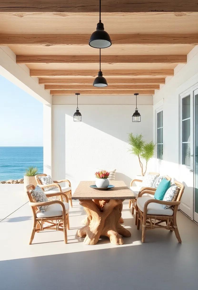 Bringing the Beach Home with Driftwood tables