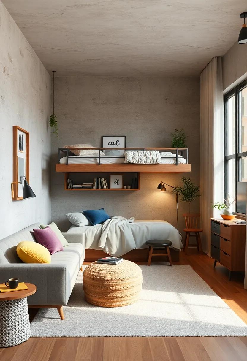 Lofted⁣ Beds: Elevate the bed ⁢to create a cozy nook ​underneath for lounging or studying, optimizing vertical space