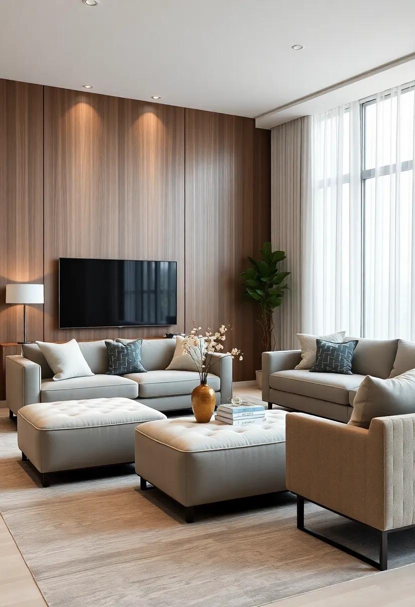 Utilize Multi-Functional Furniture: choose stylish pieces that serve multiple purposes, such as ottomans that double as storage