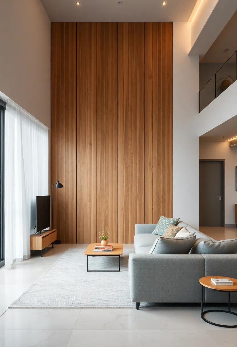 Minimalist​ Marvel: Embrace simplicity with⁤ a sleek, unadorned wooden partition that enhances light flow and provides a subtle division ‌in ⁢your living space