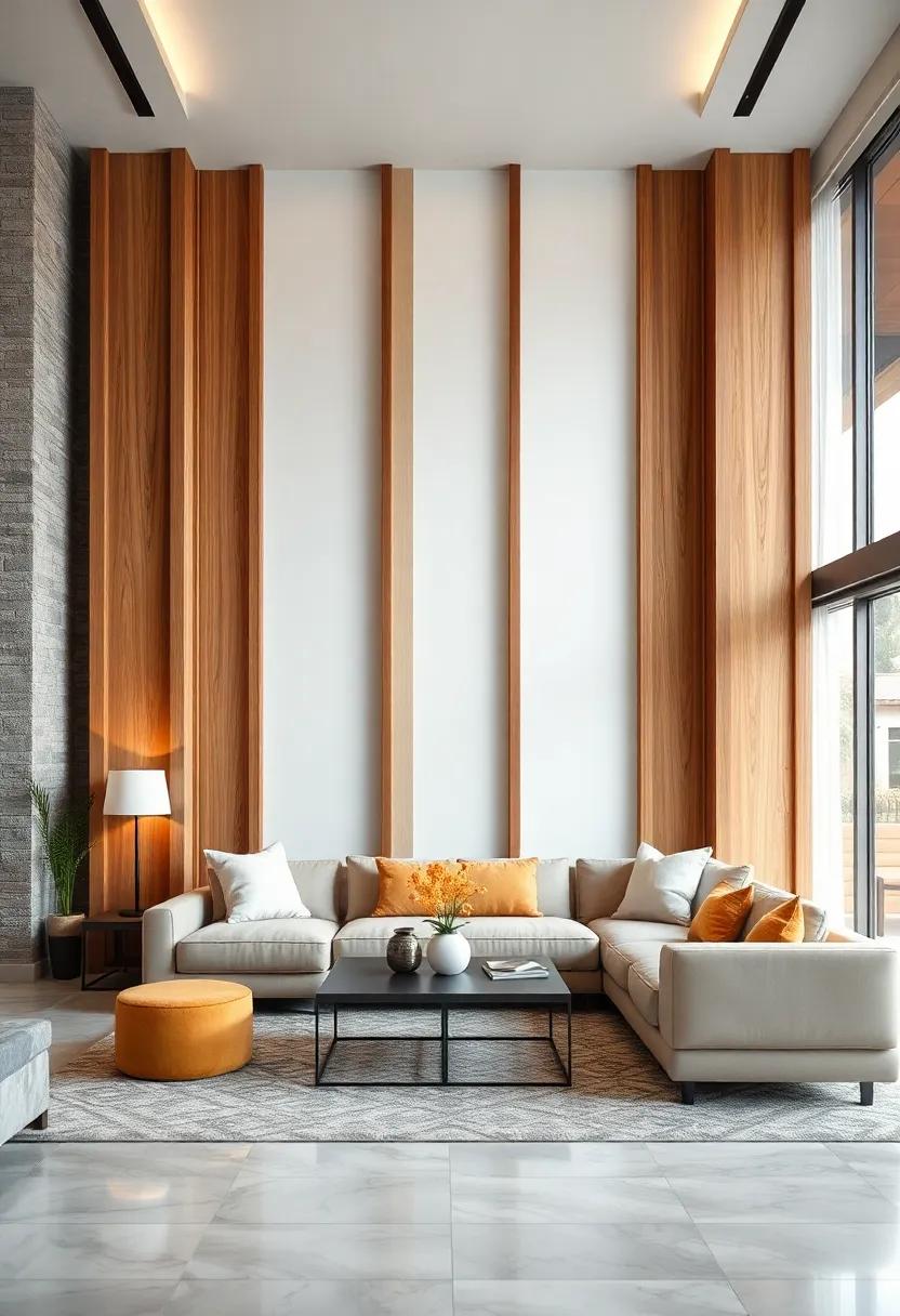 Artful Symmetry: Arrange a symmetrical wooden partition as a stunning​ focal ‍point, making it‌ the centerpiece of your living room’s ​design