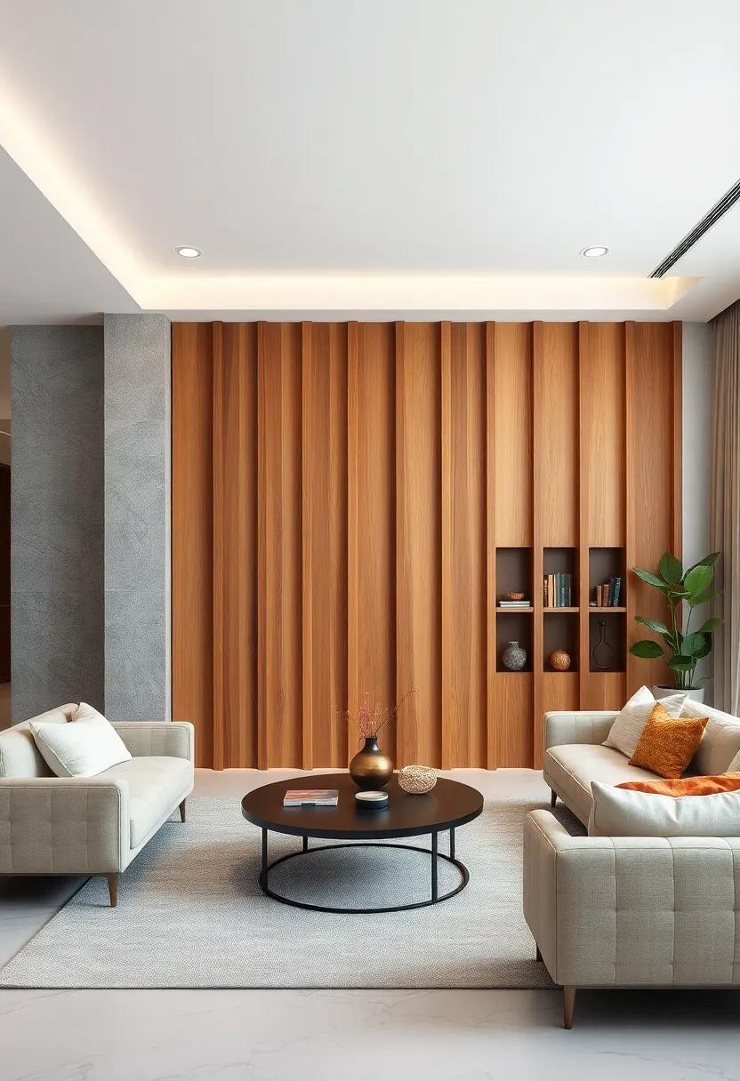Layered Look: Use a layered wooden partition⁢ with varying heights and‍ depths for⁣ a dynamic appearance that serves as ‍both a divider ⁤and ‍a decorative element