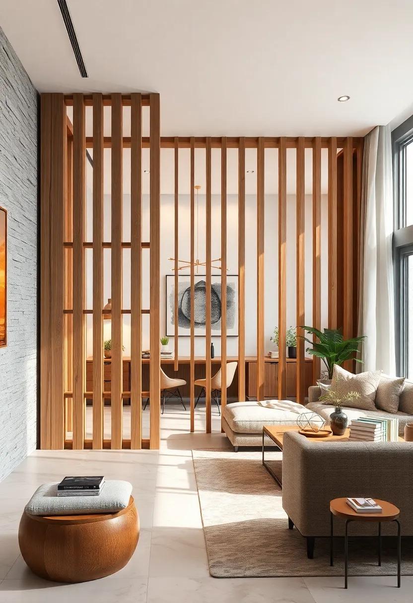 Novel Nooks: Create cozy reading⁢ corners ⁣or small workspaces with a wooden partition​ that​ segments different areas within your living room