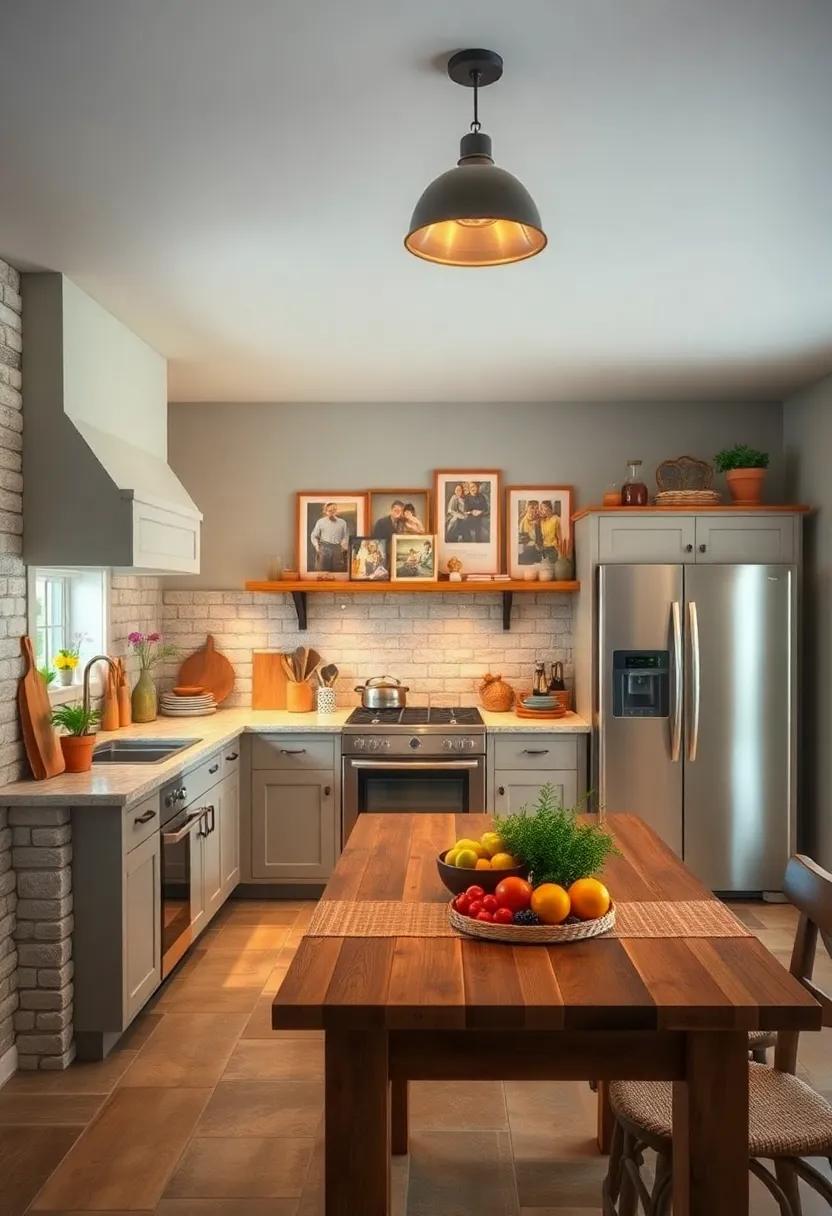 Family Photos: Colorfully frame⁤ family cookbooks‍ or photos on‌ the wall to⁤ foster a sense of community