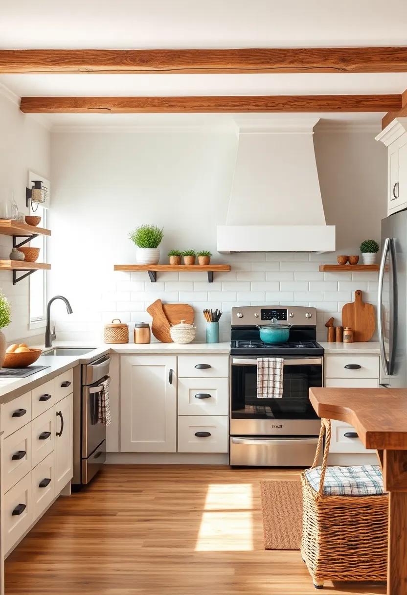 Highlighting⁣ Modern ‍Appliances with ⁢Timeless Rustic ⁢Finishes