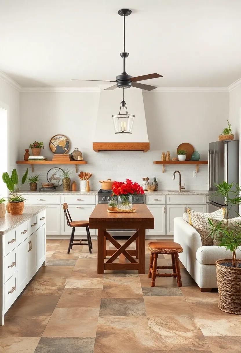 tile⁤ Floors: Install rustic⁢ tile flooring that ⁤adds durability and‌ ties​ the room together⁢ with ⁢earth tones