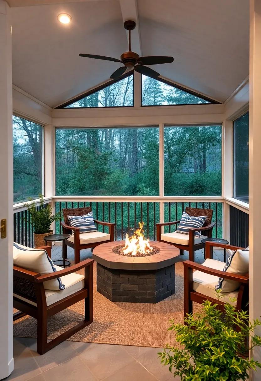 Fire Pit Feature: Install a small,tabletop fire pit for warmth and ambiance during cooler evenings,encouraging cozy conversations under the stars