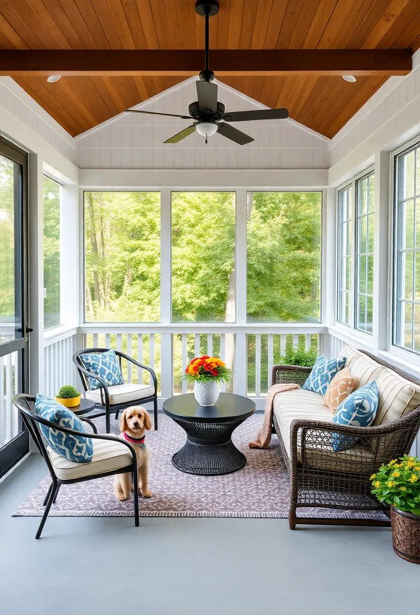 Pet-Friendly Design: Incorporate washable fabrics and pet-friendly furniture options to ensure your furry friends can enjoy the space too