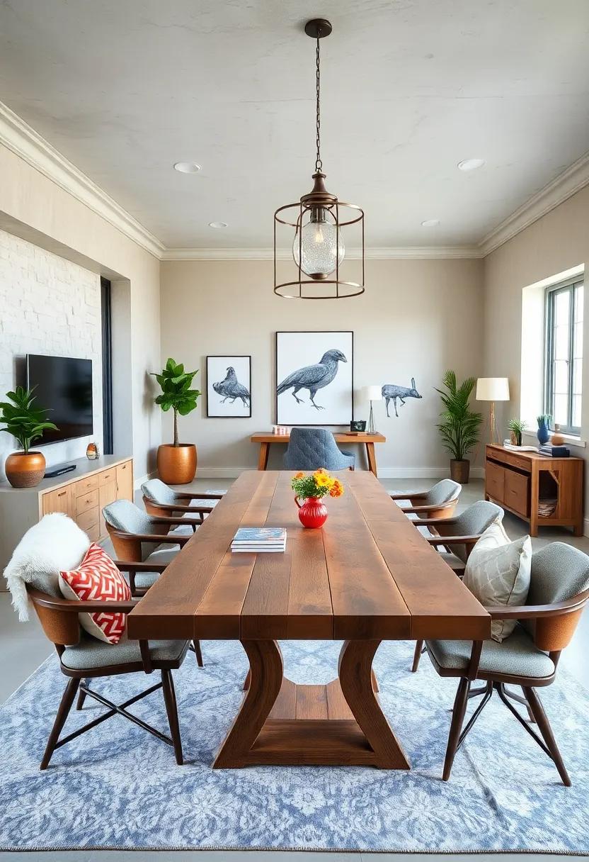 Rustic Farmhouse Table: embrace a casual ⁣atmosphere with a rustic farmhouse table that invites collaboration and creativity among multiple workspaces