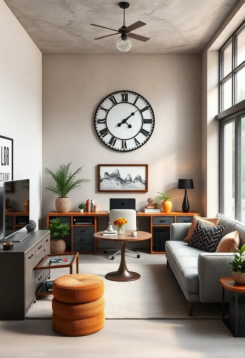 Unique Vintage⁤ Clock: Decorate your office with a‌ vintage clock that ⁣not only keeps time but serves as ‍a focal point of interest in your workspace