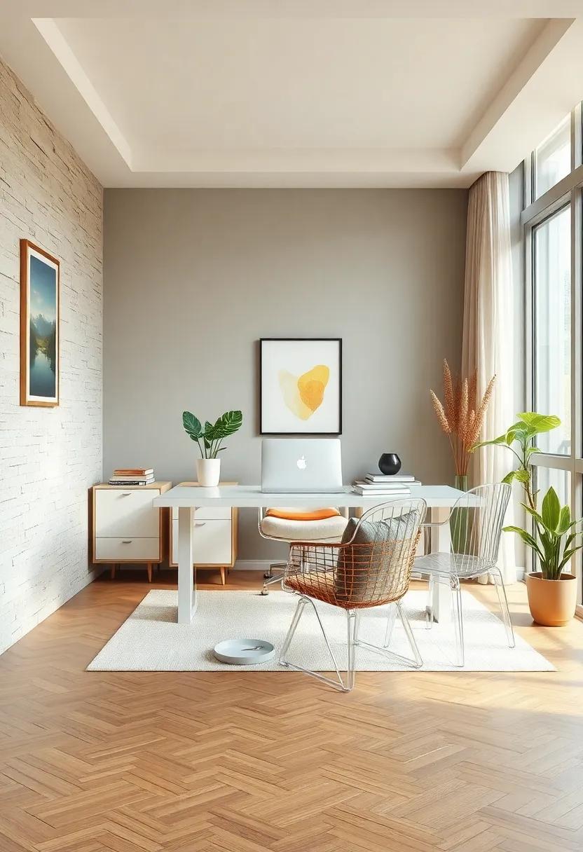 Acrylic Stacking Chairs: Clear acrylic chairs​ offer ⁢a ⁤modern,minimalist look⁣ that's space-efficient while maintaining style and elegance in your home office