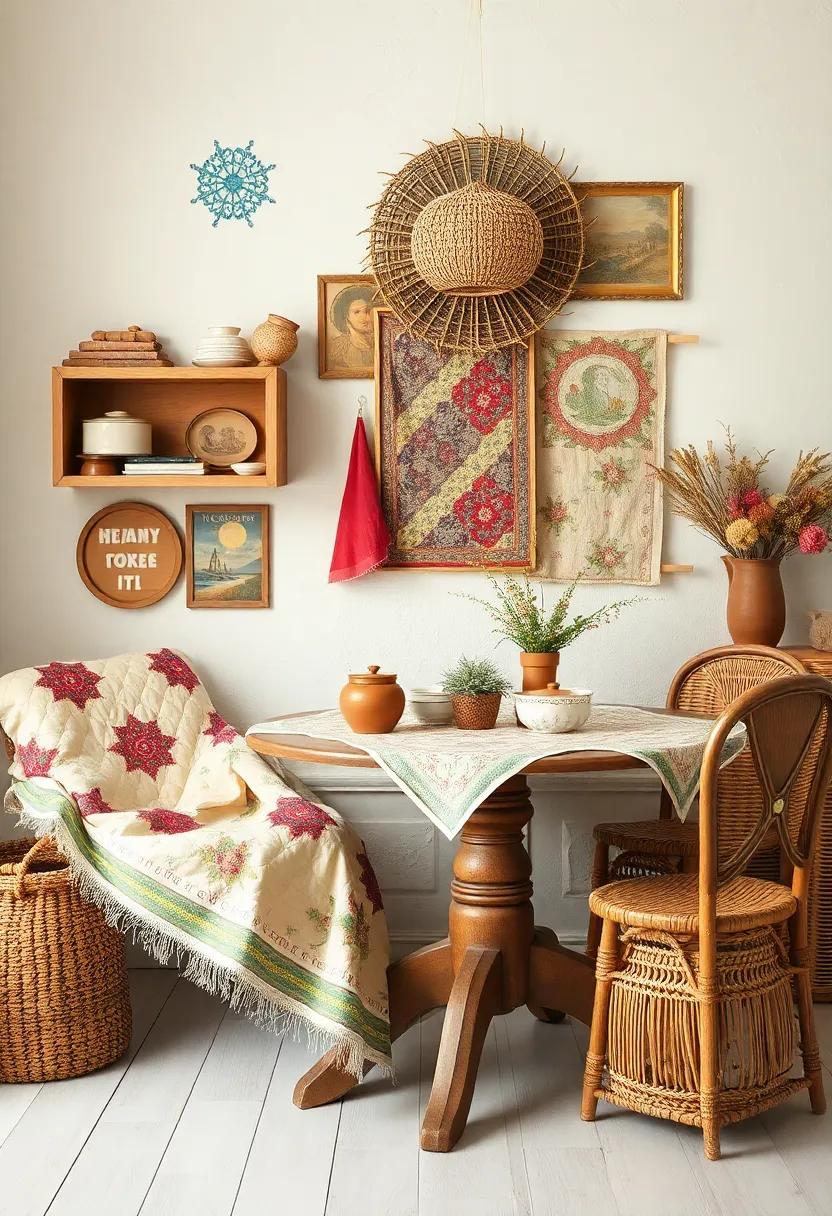 Layer vintage textiles: ‍Combine vintage quilts, tablecloths, and fabric scraps to create a cozy ‍and inviting atmosphere