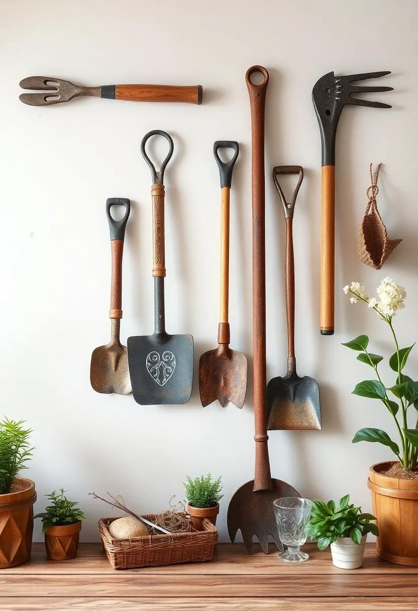 Use vintage garden tools ​for⁢ decor: Hang or display antique garden tools as ‌unique wall art that reflects a love for nature