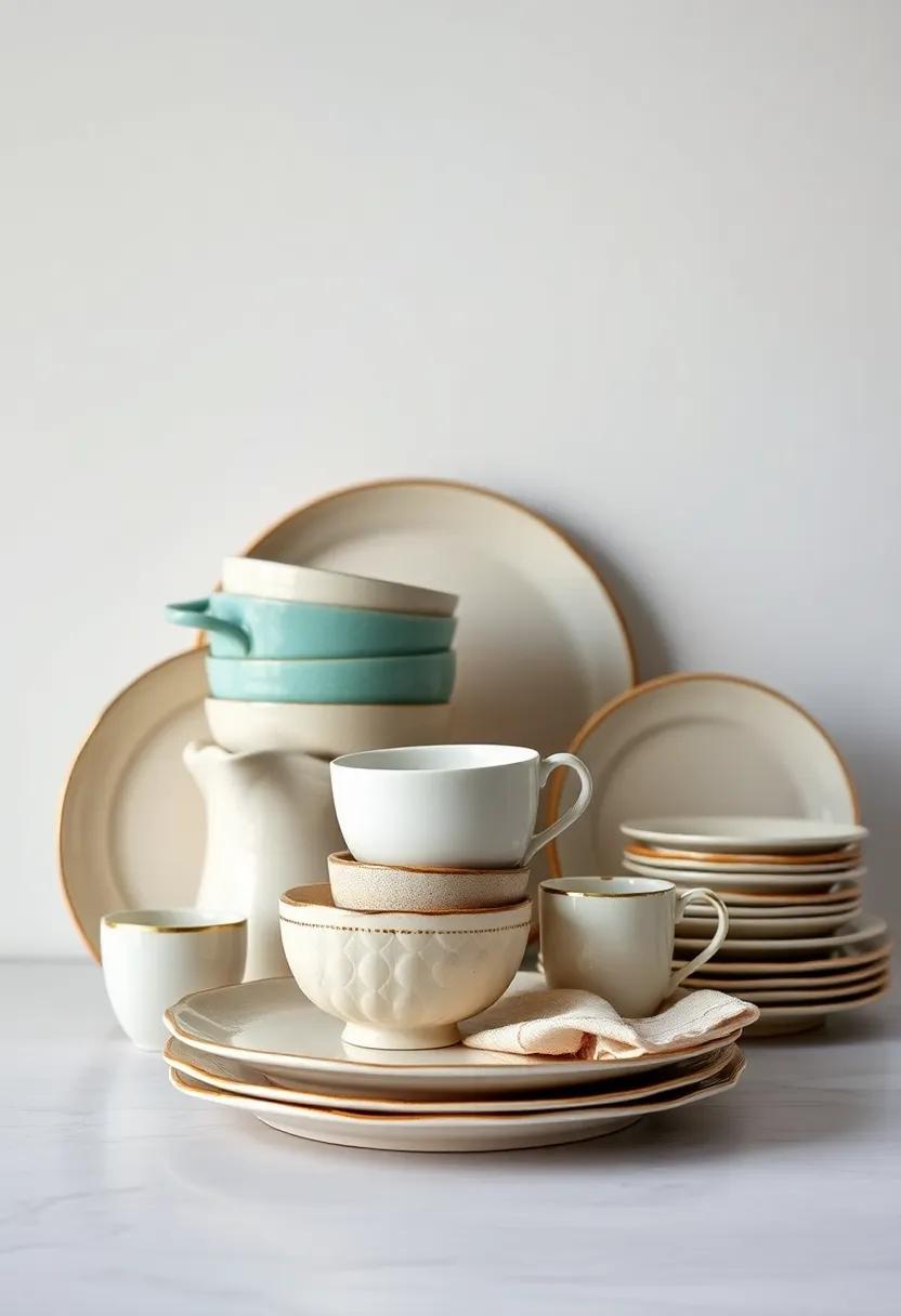 Display​ vintage ⁤tableware:⁢ Use mismatched plates, cups, and bowls⁢ as decor or serveware ⁢to add a unique flair‌ to your dining experience