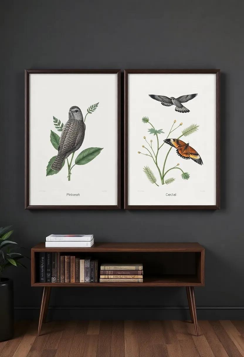 Framed Nature Studies: Hang framed botanical⁢ or zoological studies, reminiscent of a ⁢classic natural​ history collection, ⁢for a scholarly yet artistic vibe