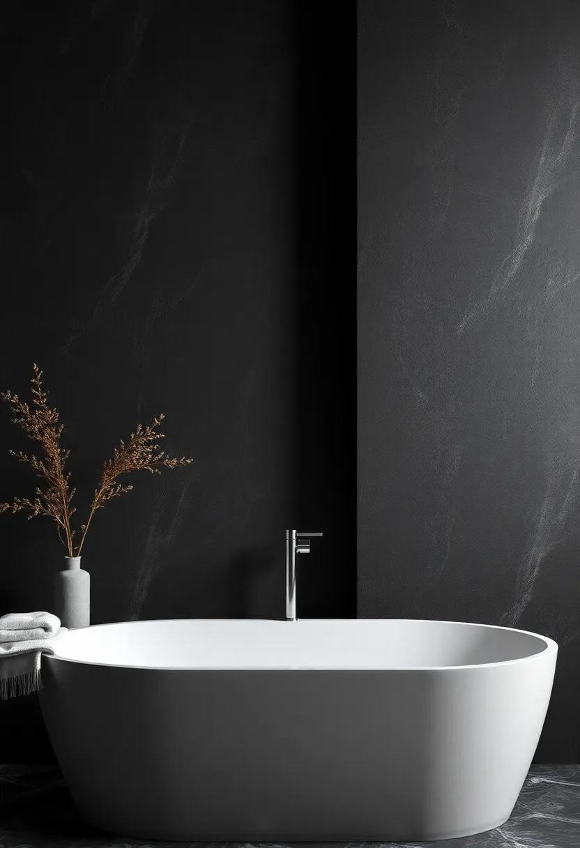Textures That Add Warmth and Comfort to Dark Bathroom Designs